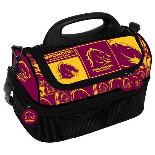 Brisbane Broncos NRL Insulated Lunch Print Dome Cooler Bag Lunch Box 