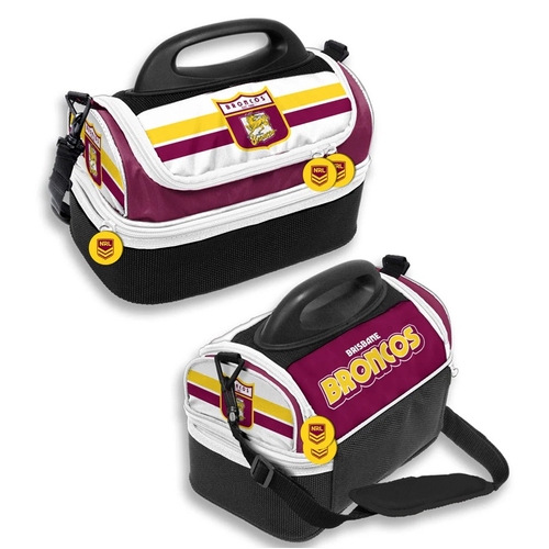 Brisbane Broncos NRL Insulated Lunch Retro Print Dome Cooler Bag Lunch Box!
