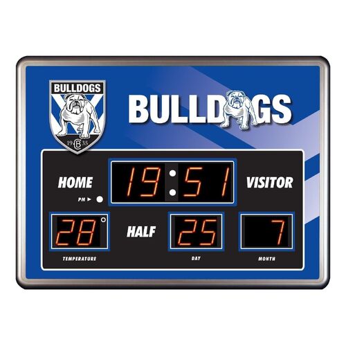 Canterbury Bulldogs NRL LED Scoreboard Alarm Clock! NSS
