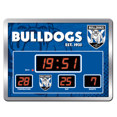 Canterbury Bulldogs NRL LED Scoreboard Alarm Clock!