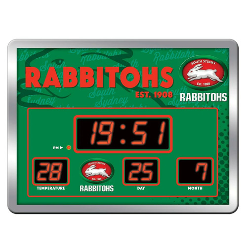 South Sydney Rabbitohs NRL LED Scoreboard Clock!
