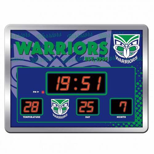 New Zealand Warriors NRL LED Scoreboard Alarm Clock!