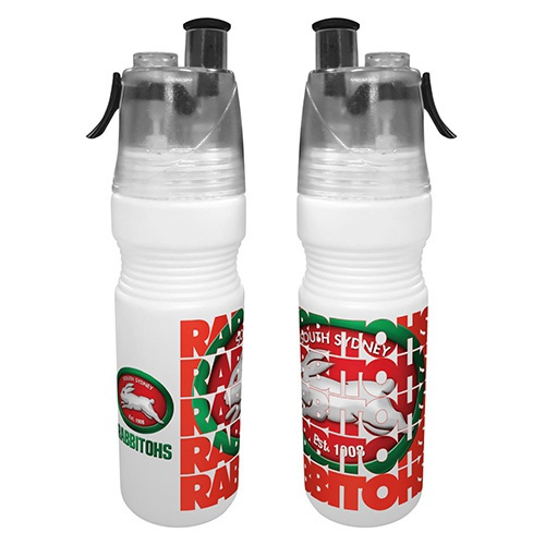 South Sydney Rabbitohs NRL Tritan Water Bottle with Water Mister!!