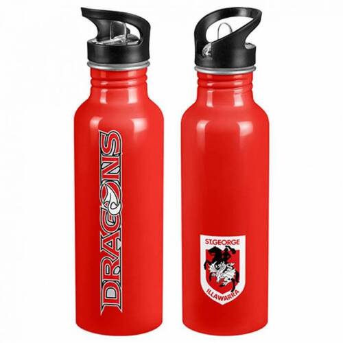 St George Illawarra Dragons NRL Aluminium Metal Drink Water Bottle!