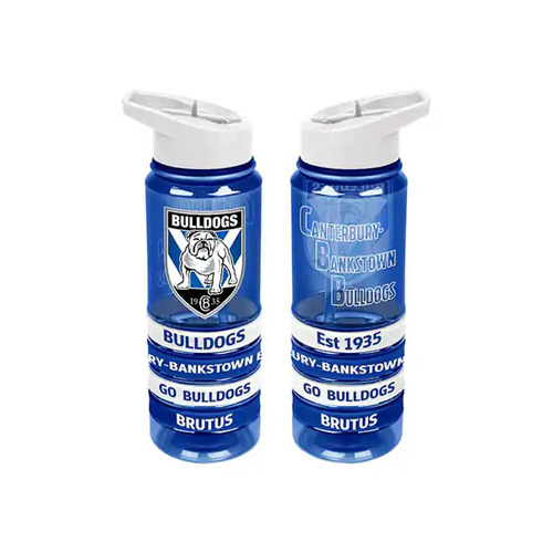 Canterbury Bankstown Bulldogs NRL Tritan Water Bottle with Wristbands!!