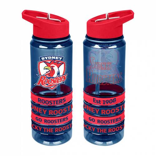 Sydney Roosters NRL Tritan Water Bottle with Wristbands!!