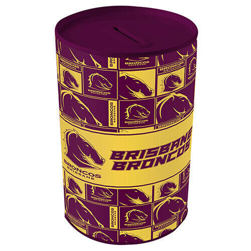 Brisbane Broncos NRL Tin Money Box