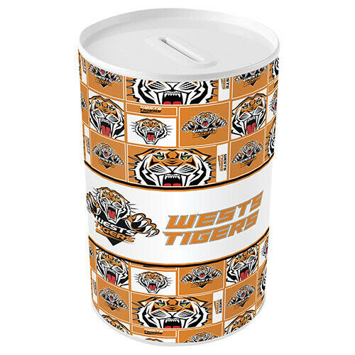 Wests Tigers NRL Tin Money Box!