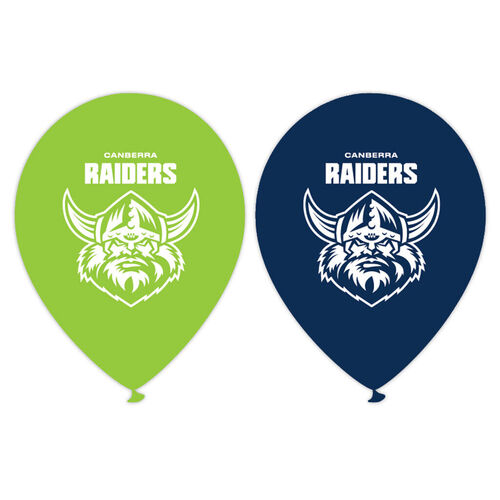 Official NRL Canberra Raiders Birthday Party Latex Helium Balloons (10 Pack)