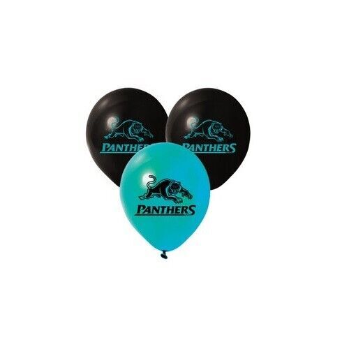 Official NRL Penrith Panthers Birthday Party Helium Balloons 10 Pack