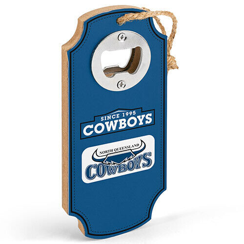 Official NRL North Queensland Cowboys Heritage Logo Plaque Bottle Opener 