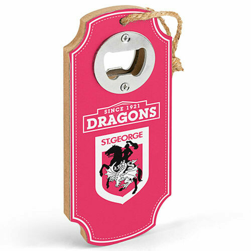Official NRL St George Dragons Heritage Logo Plaque Bottle Opener 