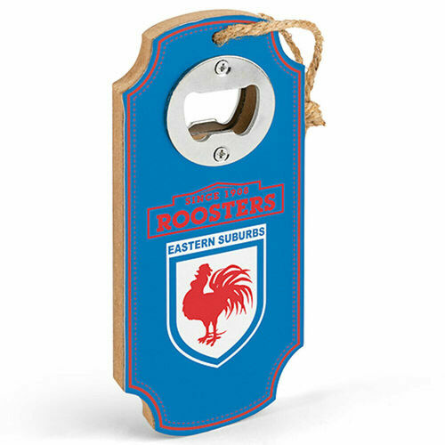 Official NRL Sydney Roosters Heritage Logo Plaque Bottle Opener 