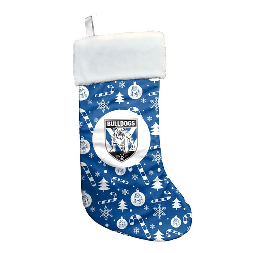 Canterbury Bulldogs NRL Christmas Stocking Hanging Sock Gift Bag