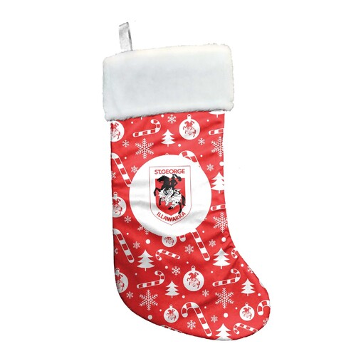 St George Dragons NRL Christmas Stocking Hanging Sock Gift Bag
