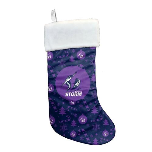 Melbourne Storm NRL Christmas Stocking Hanging Sock Gift Bag