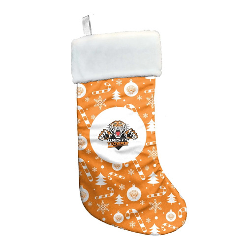 Wests Tigers NRL Christmas Stocking Hanging Sock Gift Bag