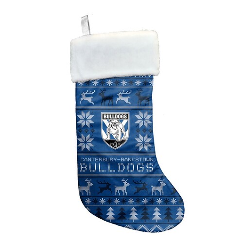 Canterbury Bulldogs NRL Xmas Christmas Stocking Hanging Sock Gift Bag!