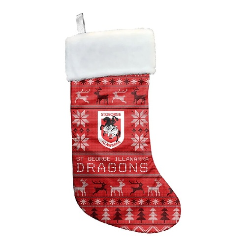 St George ILL Dragons NRL Xmas Christmas Stocking Hanging Sock Gift Bag!