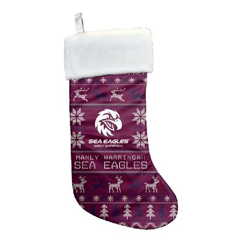 Manly Sea Eagles NRL Xmas Christmas Stocking Hanging Sock Gift Bag!