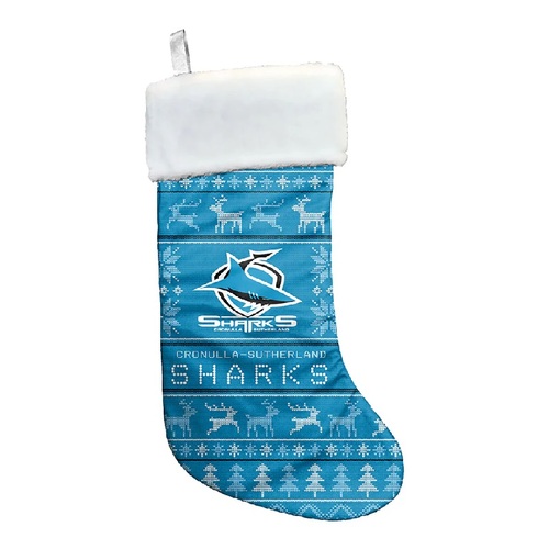 Cronulla Sharks NRL Xmas Christmas Stocking Hanging Sock Gift Bag!