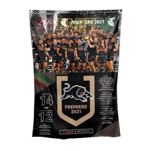 Penrith Panthers NRL Premiers 2021 Wall Cape Flag 70 x 100 cm P2
