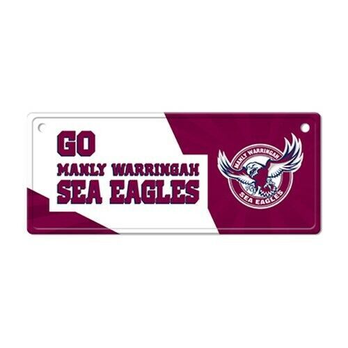 Official NRL Manly Sea Eagles Metal Tin Number Licence Plate Sign Decoration