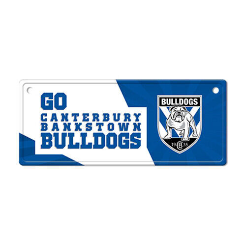 Official NRL Canterbury Bulldogs Metal Tin Number Licence Plate Sign Decoration