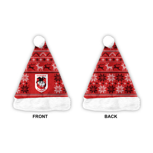 St George ILL Dragons NRL Xmas Christmas Santa Hat!