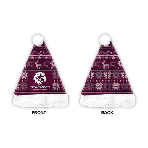 Manly Sea Eagles NRL Xmas Christmas Santa Hat!