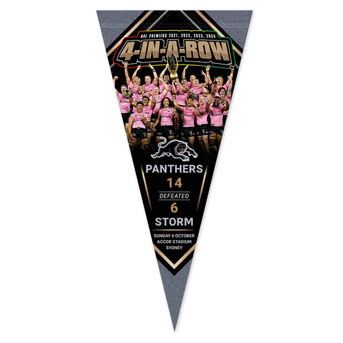 Penrith Panthers NRL 2024 Premiers Wall Pennant Flag P2! PRE SALE
