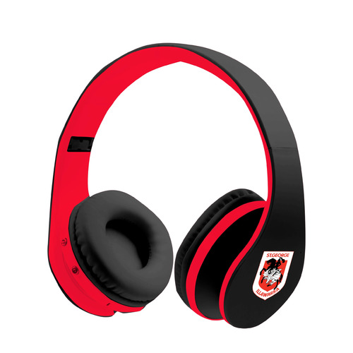 St George Illawarra Dragons NRL Foldable Bluetooth Stereo Headphones!