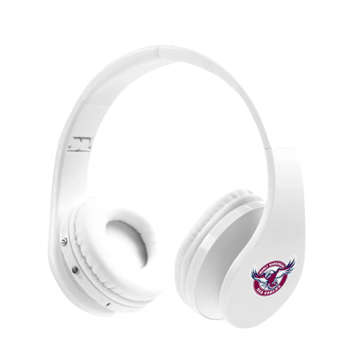 Manly Sea Eagles NRL Foldable Bluetooth Stereo Headphones!