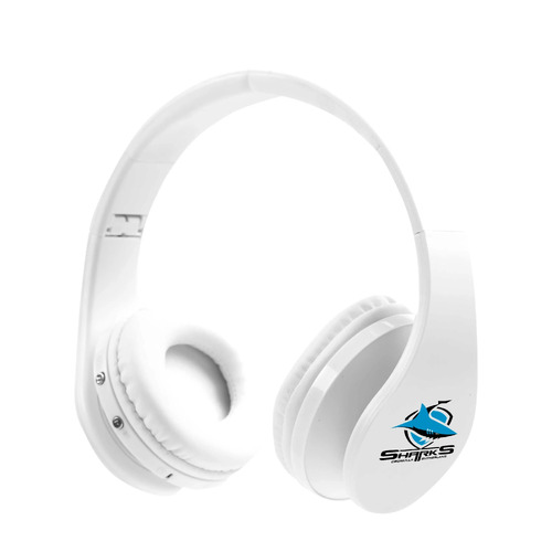 Cronulla Sharks NRL Foldable Bluetooth Stereo Headphones!