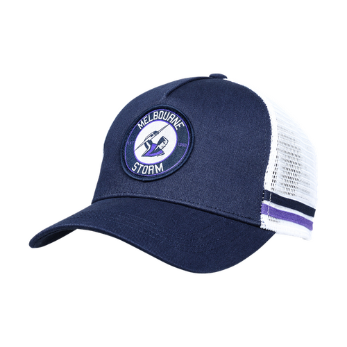 Melbourne Storm NRL Retro Striped Trucker Cap Hat!