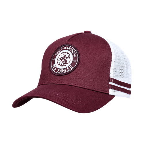 Manly Sea Eagles NRL Retro Striped Trucker Cap Hat!