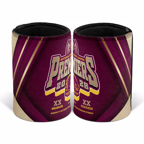 Brisbane Broncos NRL 2025 Premiers Can Cooler P1! PRESALE!