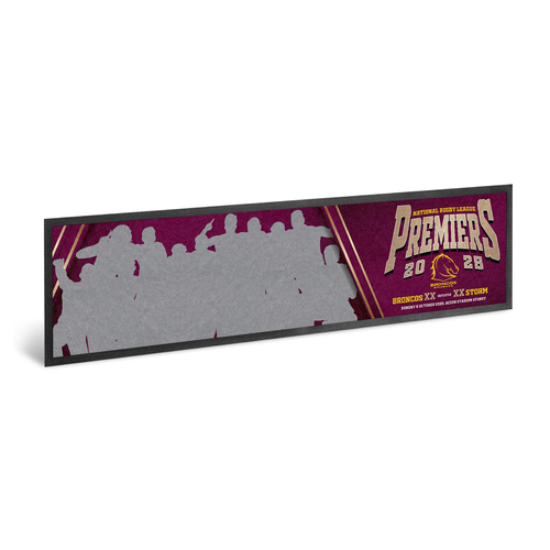 Brisbane Broncos NRL 2025 Premiers Celebration Photo Bar Runner P2! PRESALE!