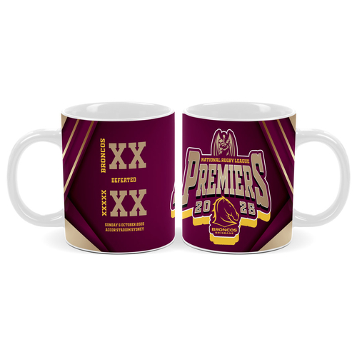 Brisbane Broncos NRL 2025 Premiers Mug P1! PRESALE!