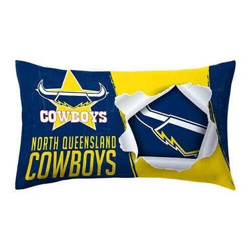 NRL North Queensland Cowboys Bed Double Sided Single Pillowcase Pillow Case