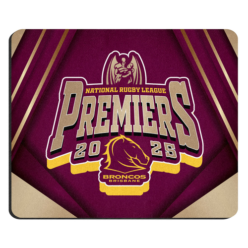 Brisbane Broncos NRL 2025 Premiers Mouse Mat Pad P1! PRESALE!