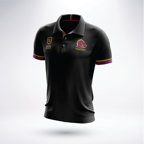 Brisbane Broncos NRL 2025 Premiers Polo Shirt Size S-5XL! PRESALE!