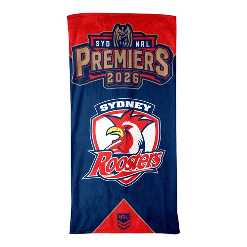 Sydney Roosters NRL Premiers 2026 Gym Pool Beach Towel P2! PRESALE