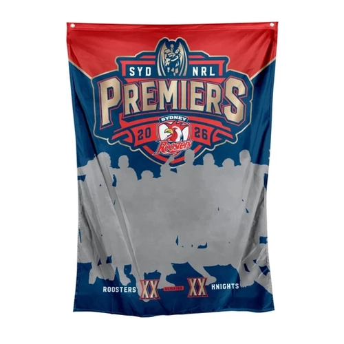 Sydney Roosters NRL Premiers 2026 Team Photo Wall Flag P2! PRESALE