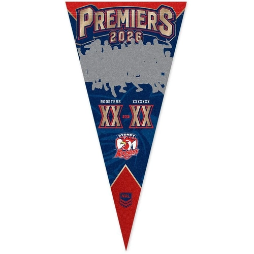 Sydney Roosters NRL Premiers 2026 Team Photo Wall Pennant Flag P2! PRESALE