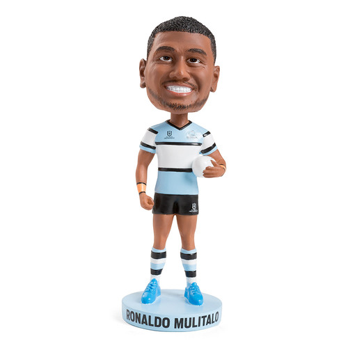 Ronaldo Mulitalo Sharks NRL Bobblehead Collectable 18cm Tall Statue Gift!