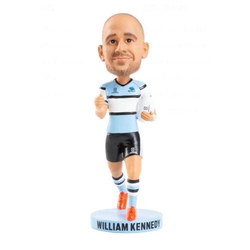William Kennedy Cronulla Sharks NRL Bobblehead Collectable 18cm Tall Statue Gift!