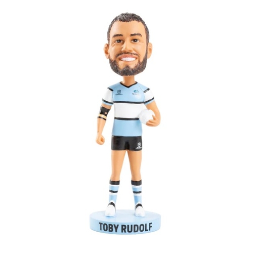 Toby Rudolf Cronulla Sharks NRL Bobblehead Collectable 18cm Tall Statue Gift!