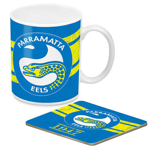 Parramatta Eels NRL Heritage Ceramic Cup Mug & Coaster Gift Set