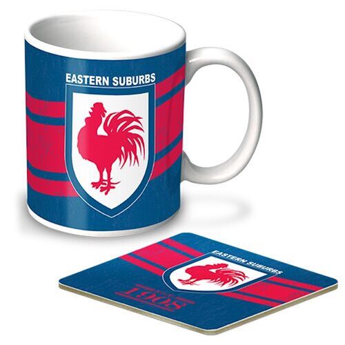 Sydney Roosters NRL Heritage Ceramic Cup Mug & Coaster Gift Set